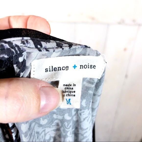 Silence + Noise Black and Gray Trapeze Dress - Picture 7 of 8